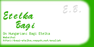 etelka bagi business card